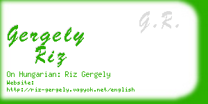 gergely riz business card